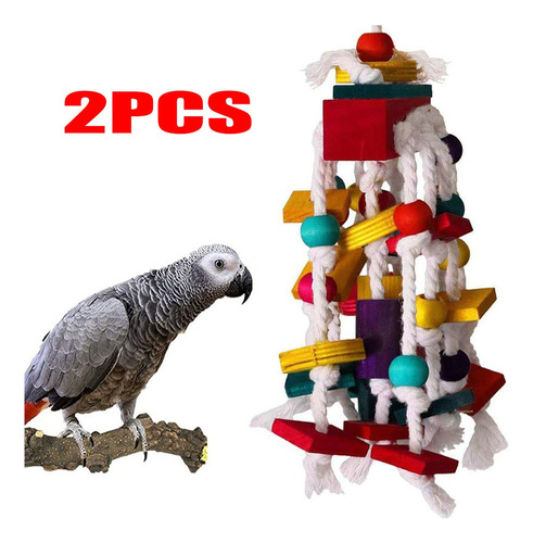 2 Piezas De Juguetes Para Morder Loros Grandes, Accesorios P