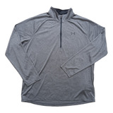 Remera Deportiva Mangas Largas Gris Hombre Under Armour