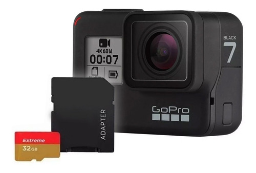 Gopro Câmera Digital De Video Hero7 Black 4k C/estabilização + Cartão De Memoria Sandisk Extreme 32gb