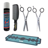 Alfombra Antideslizante + Tijeras + Lubricante + Peine 