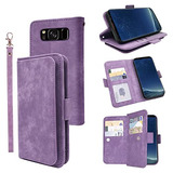 Funda Cartera Para Samsung Galaxy S8 Plus Morado Piel Sintet