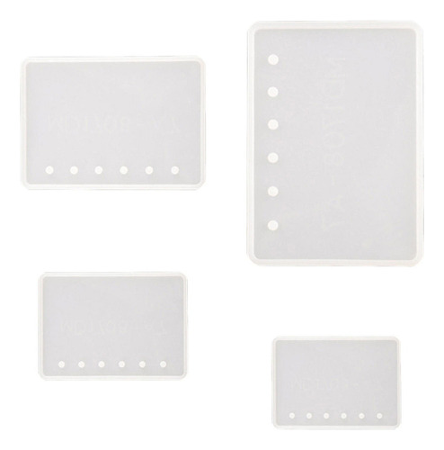 . 4pcs / Set Número De Silicona Notebook Molde Clear .