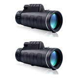 Pack X2 Monocular Binoculares Profesionales De Largo Alcance