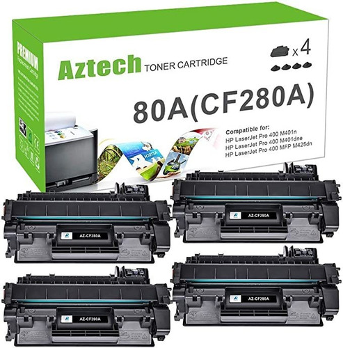 Aztech Cartucho De Tóner Compatible De Repuesto Para Hp 80.