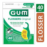 Fio Dental C/ Cabo Flossers Gum Original C/40 (goma)