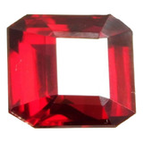 Rubí 10,00 Ct Rojo Natural Corte Esmeralda Piedra Preciosa  