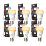 Pack Philips Hue 6 Ampolletas Led E27 Luz Fria & Calida 8w Luz Blanco Neutro