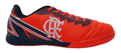 Chuteira Futsal Oxn Flamengo Dynamic 2 Adulto - Coral/pto/b