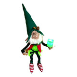 Gnomo Elf Duende Ilumina Caminos Articulado 45cm Pieza Unica