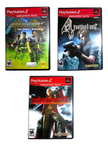 Ps2 Lote De Juegos X 3: Devil May Cry 3, Resident Evil 4, 