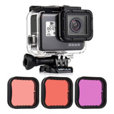 Gepuly Carcasa Impermeable Con Filtro De Buceo Para Gopro H.