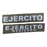 2 Piezas Parche Pvc Ejercito Mexicano Color Café Desierto