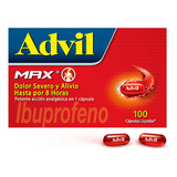 Advil Max, Ibuprofeno, Alivio Dolor Fuerte, 400mg, 100 Cap