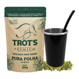 Kit Tereré Copo Cuia E Bomba Preto Erva Trots 500g Premium