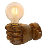 Lámpara De Pared Diseño De Puño Antiguo Industrial E27