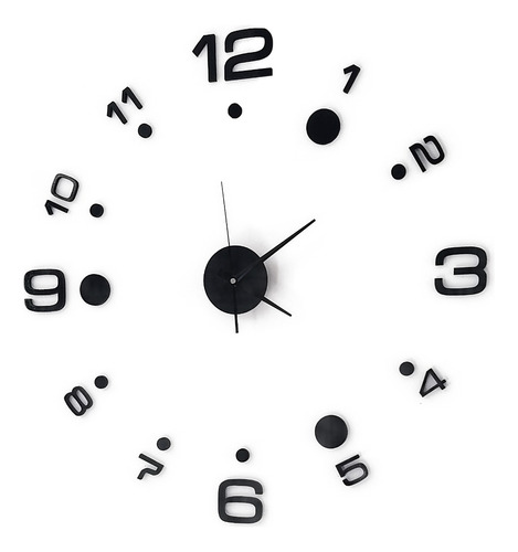 Reloj De Pared 3d Puntos/números 70cm X 70cm Sale!