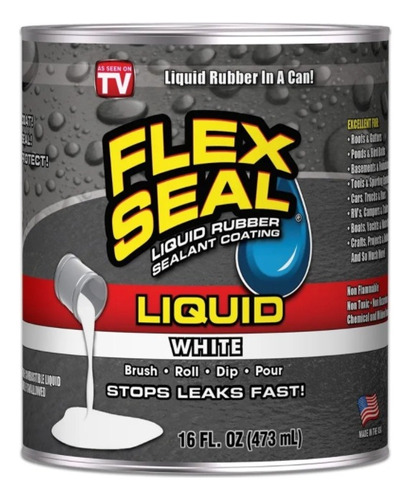 Flex Seal Blanco Líquido 473ml Pintura Selladora Original 