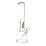 Bong De Vidro Jah Bless (2 Percolators Reto) - Azul-ambar