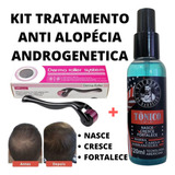 Kit Derma Roller + Tônico Capilar Spray Unissex Anti Falhas!