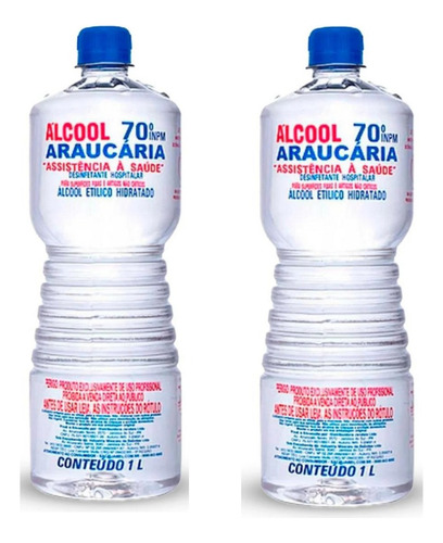 Kit Álcool Etílico 70% Com 2un 1l - Araucária