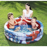 Piscina Inflable Infantil Redonda 3 Aros Spider Man Niños Ni