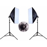 Kit Estúdio Tripe Iluminação Softbox 70x50 E27 Youtubers