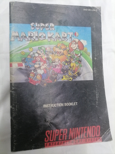 Manual Super Mario Kart Snes Super Nintendo Folleto Instruct