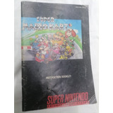 Manual Super Mario Kart Snes Super Nintendo Folleto Instruct