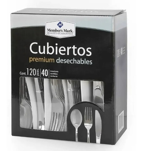 Cubiertos Desechables Premium 120 Pzs