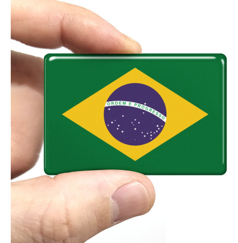 Adesivo Bandeira Brasil Países Estados Kit 2 Peças - 6x4 Cm