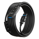 Mutecpower Cable De Extensin Usb Activo De 32 Pies 3.0 Macho