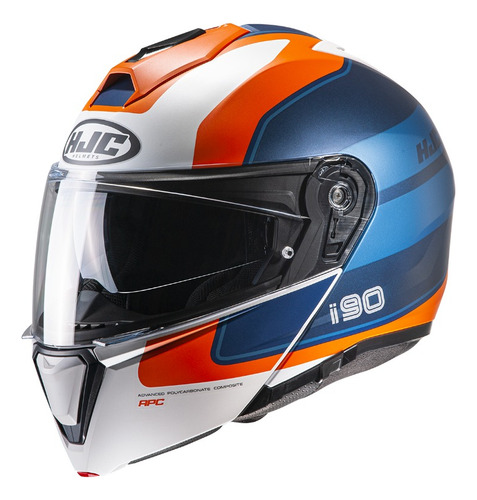 Casco Integral Hjc I90 Wasco Mc27sf Azu/nar/bco Certificado