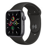 Apple Watch Se (gps, 44mm) - Caja De Aluminio Color Gris Espacial - Correa Deportiva Negra