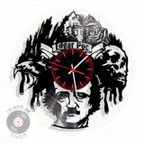 Reloj De Pared Elaborado En Disco Lp Ref. Edgar Alan Poe