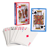 2 Baraja Cartas Poker Naipes Encerada Juego De Mesa Casino F Color Del Reverso Azul Y Rojo