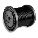 Cable De Acero Forrado Nylon Negro 7x19 1/8  A 3/16  50 Mts