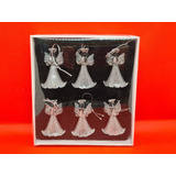 Set X 6 Angel De Vidrio Deco Navidad Deconamor Regalos 