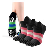 3 Pares De Calcetines Antideslizantes Para Correr Y Yoga Par