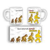 Mug Pocillo Homero Simpson La Evolucion Personalizado