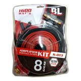 Kit De Cables Blauline K-013 Para Potencias De 8 Gauges