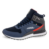 Tenis Casual Lamborghini Para Hombre Tipo Bota Azul