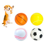 Juguete Perro Gato Pelota Goma Blanda 6cm Varios Diseños