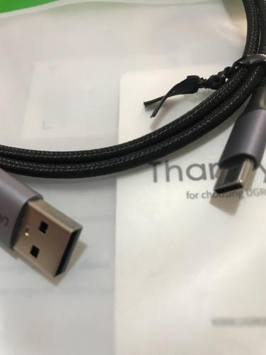 Cable Usb A - C 2.0 3 Pies Ugreen Rudo