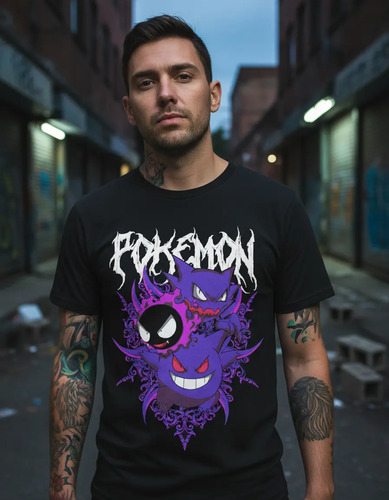 Playera Gengar Haunter Gastly Brutal Death Metal Aesthetic