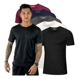 Camiseta Masculina Dry Fit Academia Esporte Kit 05 Peças