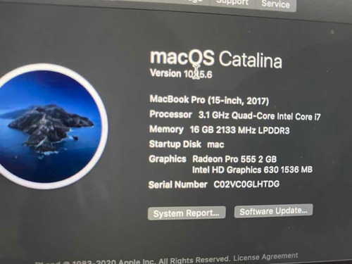 Macbook Pro 2017 I7 16ram 250ssd Apple Care  15 Pulgadas