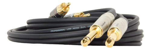 Cable Audio 2 Plug 6,5  A 2 Rca Profesional Low Noise 3 Mts