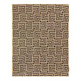 Tapete Sala Moderno Geometrico Tabuleiro 100x150 Cm Bege 72