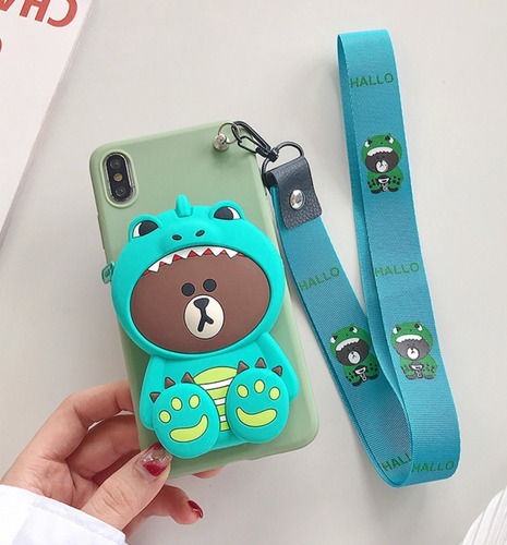 Funda Monedero 3d Cartoon Para Galaxy iPhone Huawei Xiaomi