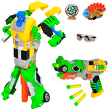 Pistola Dardos Robot Transformers 2 En 1 Lentes 5982 Bigshop